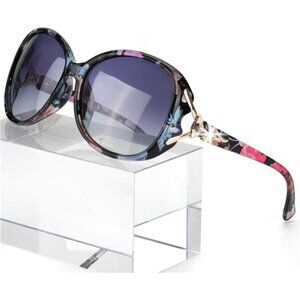 Womens Oversized Sunglasses Polarized UV400 Big Retro Jackie O Sun Glasses